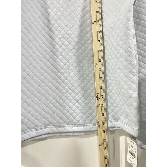 J.Crew Factory Reversible Pullover Sweatshirt XS Blue Striped Quilted NWT Cozy - Picture 13 of 16
